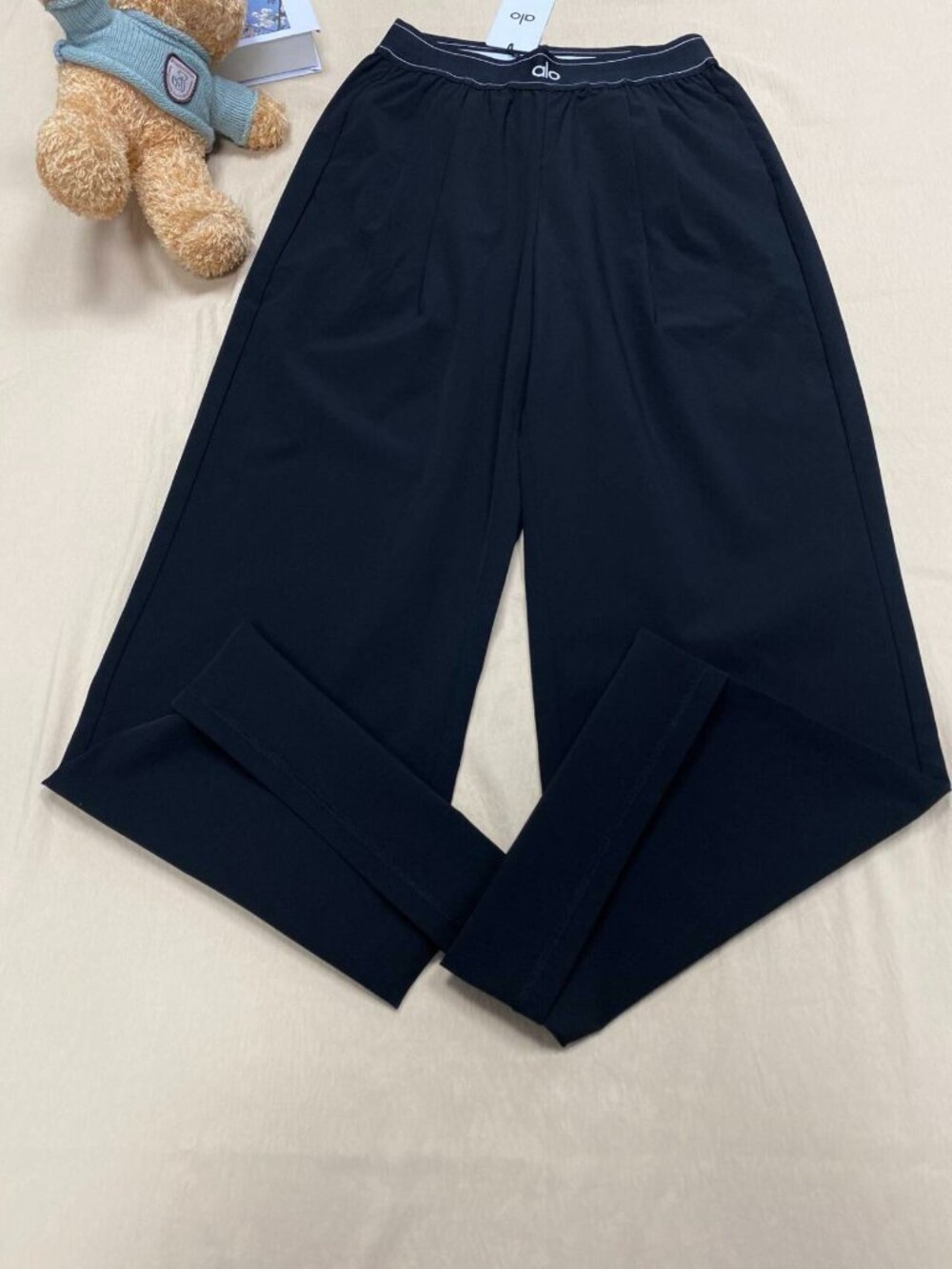 Black💓ALO Yoga Suit Up Trouser Wide Leg|Leg-Lengthening|Versatile😎XXS & XS - Picture 5 of 9